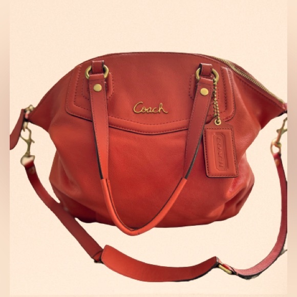 Coach Bags Coach Ashley Leather Medium Cross Body Bag With Handles